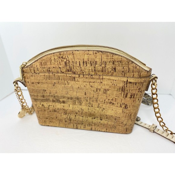 Anne Klein Python Snake  Crossbody Bag  Purse Adjustable Strap Gold Hardware - Picture 6 of 11